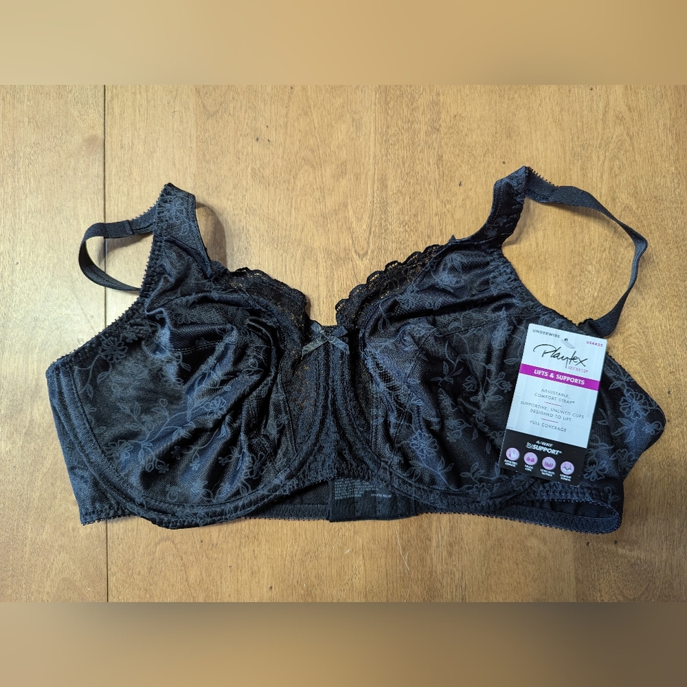 3/$12 Elegant Black Lace Bra - Picture 2 of 3
